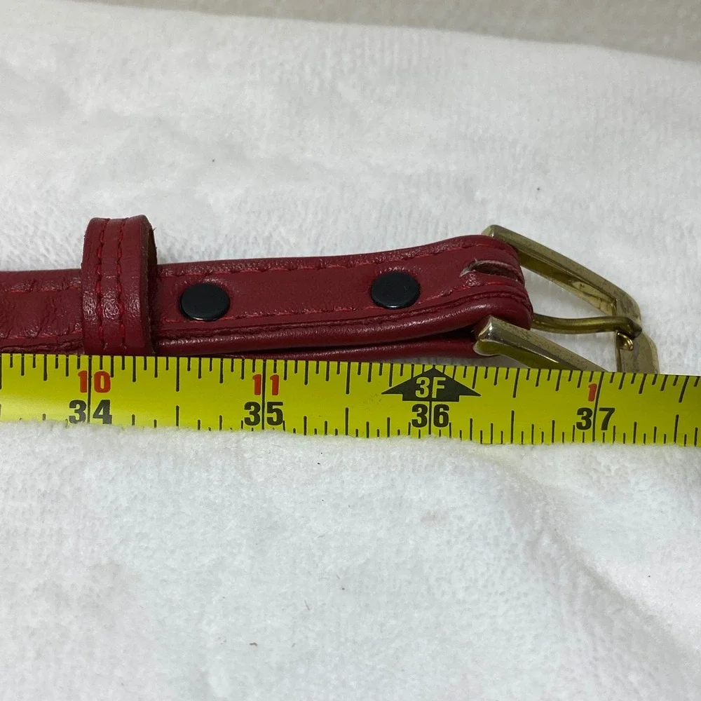 Justin Top‎ Grain Red Leather Braided Western Belt Cowgirl Rodeo
